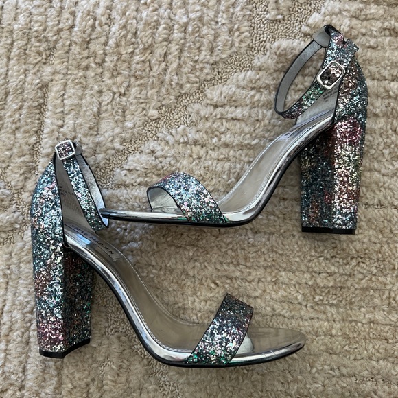 Steve Madden Carsson Bright Multi Rainbow Glitter Pumps Size 10 - Picture 2 of 15